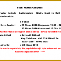 Sushi Mutfak Çalışması